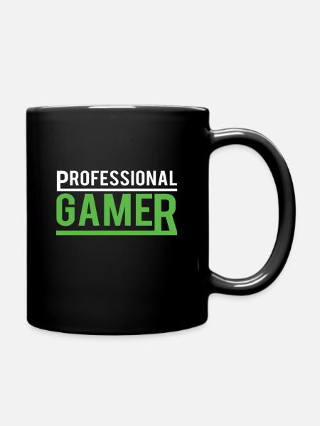 Gamer Zocker Player Geschenkidee - Tasse einfarbig - Schwarz