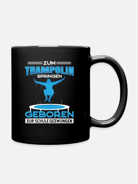 Trampolinspringer Fitness Trampolin Sport - Tasse einfarbig - Schwarz