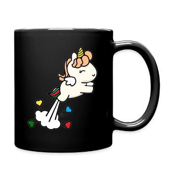 Licorne Mrs Farty unicorn - Mug uni - noir - Droite