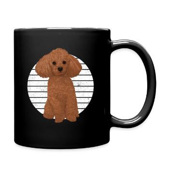 Dog Paw Animal Lover Poodle - Full Colour Mug - black - Right
