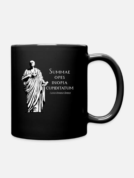 Latein - Summae Opes Inopia Cupiditatum - Tasse einfarbig - Schwarz