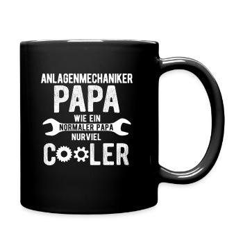 Anlagenmechaniker Geschenkidee - Tasse einfarbig - Schwarz - Rechts
