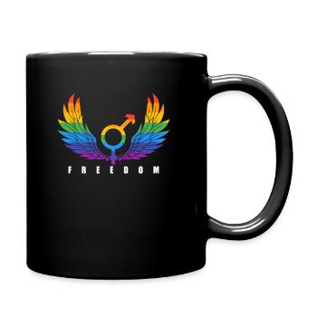 Gay Pride Month Liberté CSD - Mug uni - noir - Droite