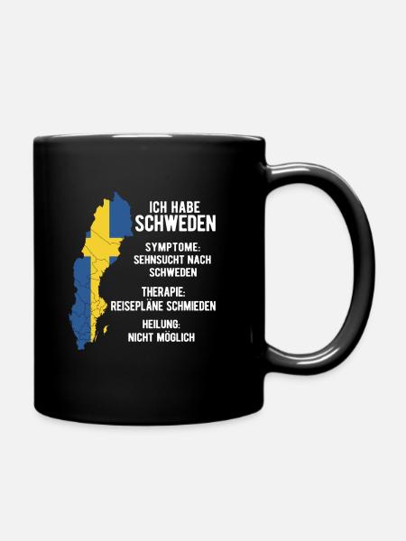 Schweden Skandinavien - Tasse einfarbig - Schwarz