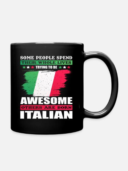 Italienische Flagge - Tasse einfarbig - Schwarz