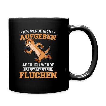 Ausdauer Training Sportler Trainingskleidung - Tasse einfarbig - Schwarz - Rechts
