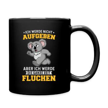 Ausdauer Training Sportler Trainingskleidung - Tasse einfarbig - Schwarz - Rechts
