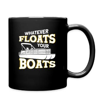 Boat Captain Pontoon Boat - Full Colour Mug - black - Right