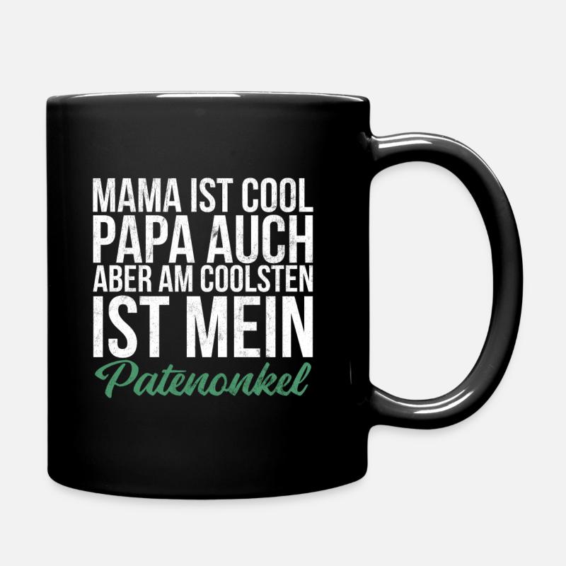 Am Coolsten Ist Mein Patenonkel Taufpate - Tasse einfarbig - Schwarz