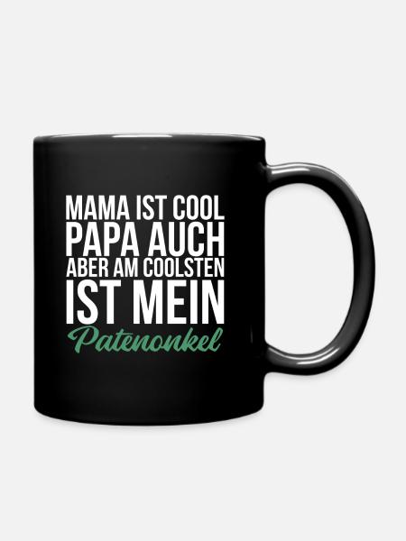 Patenonkel Onkel Geschenk - Tasse einfarbig - Schwarz
