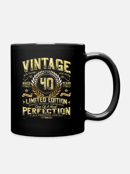 40e anniversaire idée cadeau vintage 40 ans - Mug uni - noir
