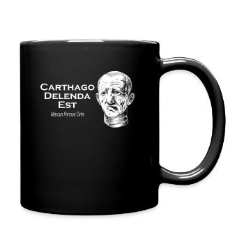 Cato der Ältere - Carthago Delenda Est - Tasse einfarbig - Schwarz - Rechts