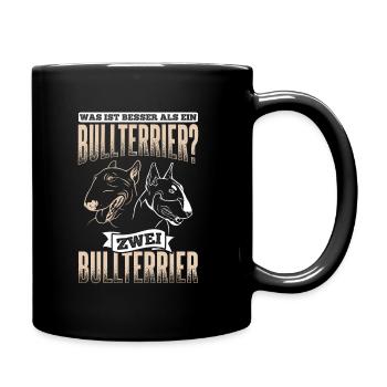 Bullterrier Hunde - Tasse einfarbig - Schwarz - Rechts