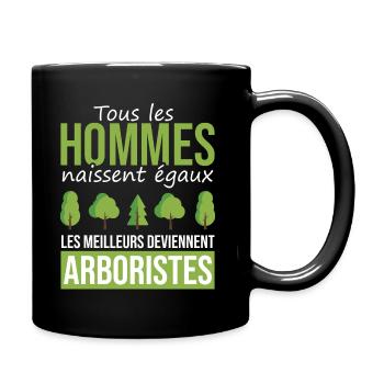 cadeau marrant pour arboriste | arbre métier - Mug uni - noir - Droite
