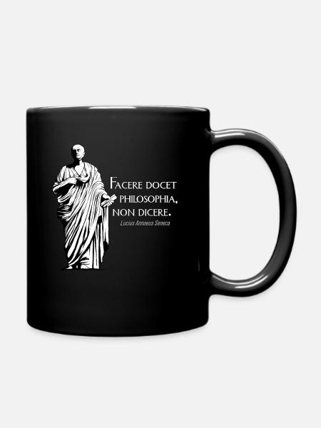 Latin - Facere docet philosophia non dicere - Mug uni - noir