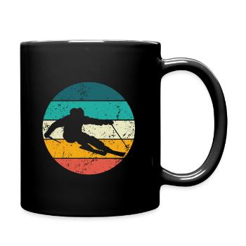 Cadeau de ski vintage pour les skieurs Sports d’hiver - Mug uni - noir - Droite