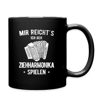 Akkordeon Musik - Tasse einfarbig - Schwarz - Rechts