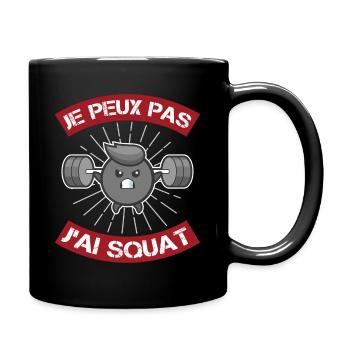 cadeau musculation powerlifting squat poids muscle - Mug uni - noir - Droite