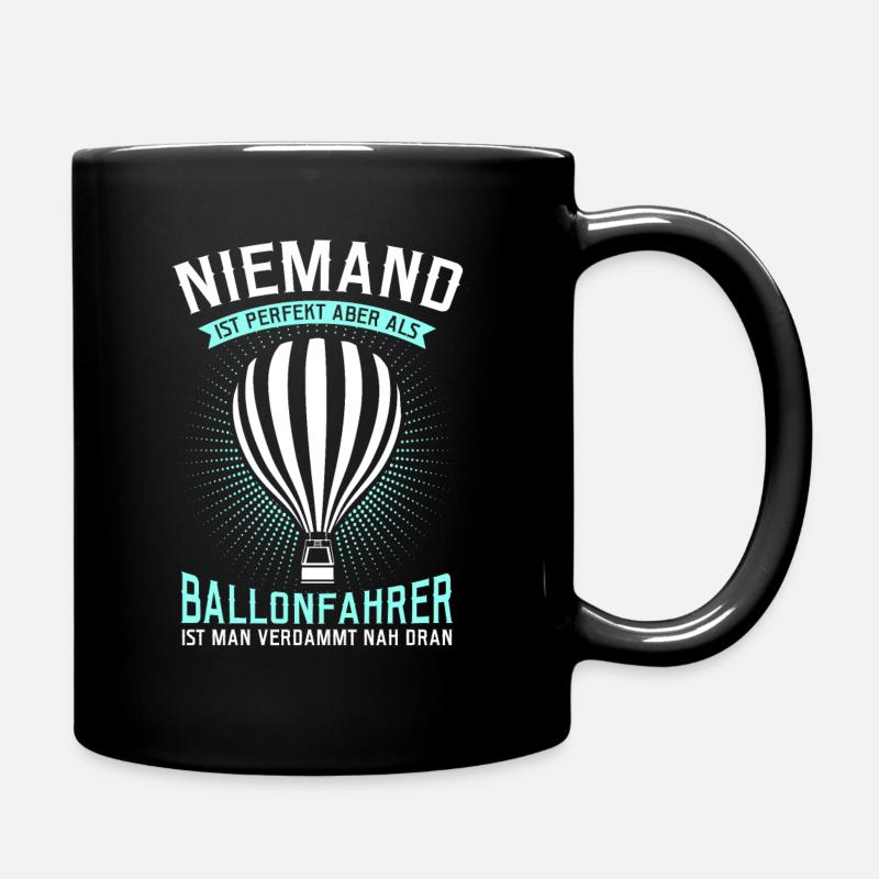 Ballonfahrt Ballonfahrer Ballonflug Ballonfahren - Tasse einfarbig - Schwarz