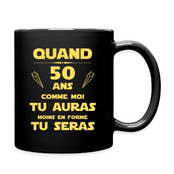 50 ans anniversaire guerre des étoiles - Mug uni - noir - Droite