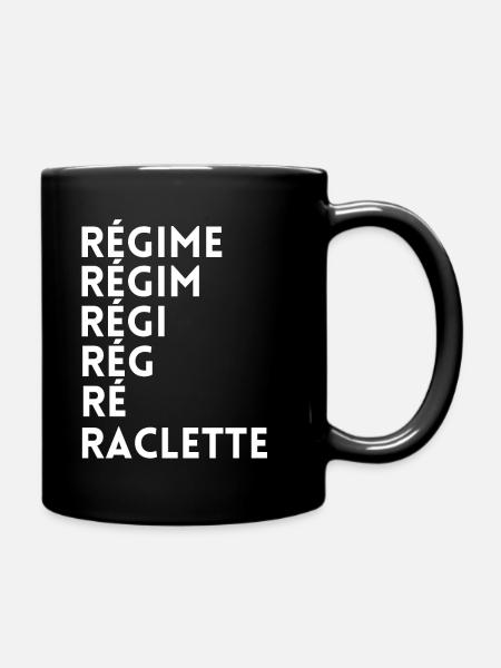 régime raclette humour - Mug uni - noir