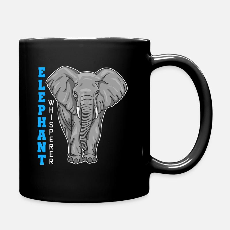 Elephant Elephant Whisperer - Full Colour Mug - black