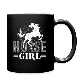 Horse Horse Girl - Full Colour Mug - black - Right