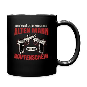 Schützenfest Schießen Schießsport Sportschütze - Tasse einfarbig - Schwarz - Rechts
