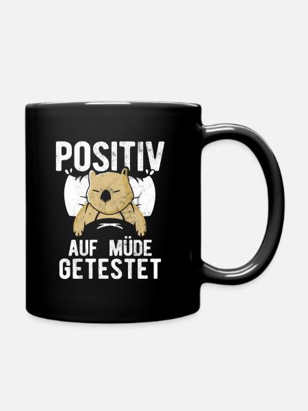 Australien Wombat Beuteltier - Tasse einfarbig - Schwarz