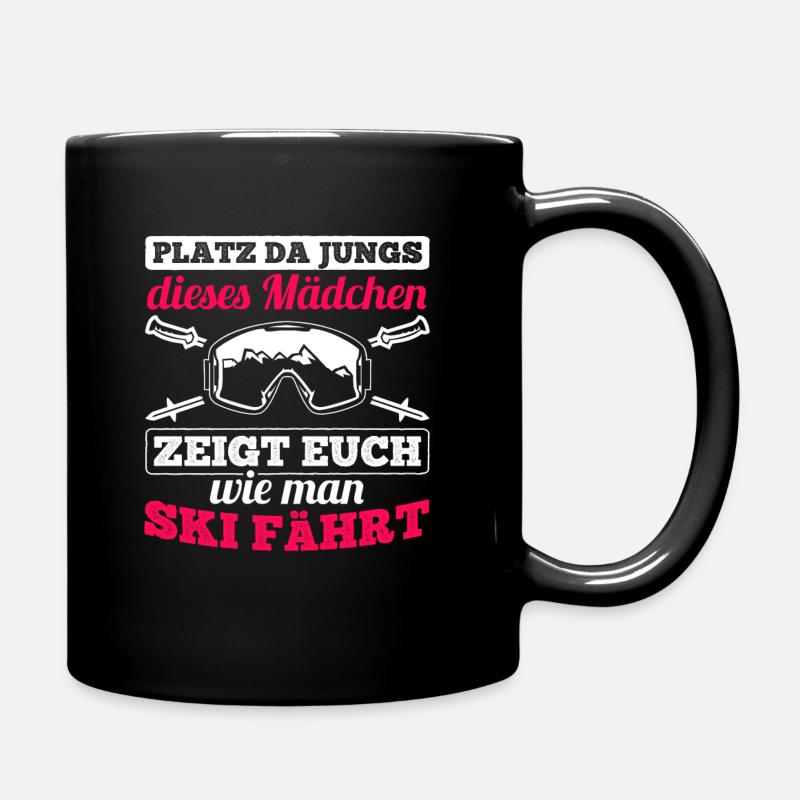 Ski Gift - Tasse einfarbig - Schwarz