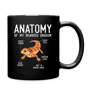 Anatomie d’un dragon barbu - Mug uni - noir - Droite