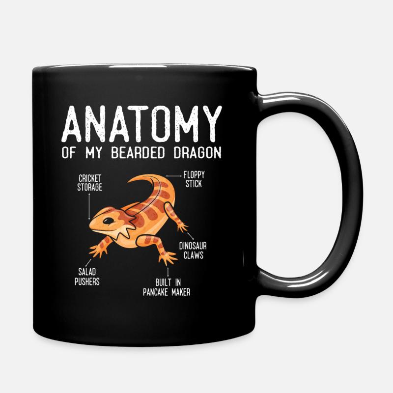 Anatomia di un drago barbuto - Tazza monocolore - nero