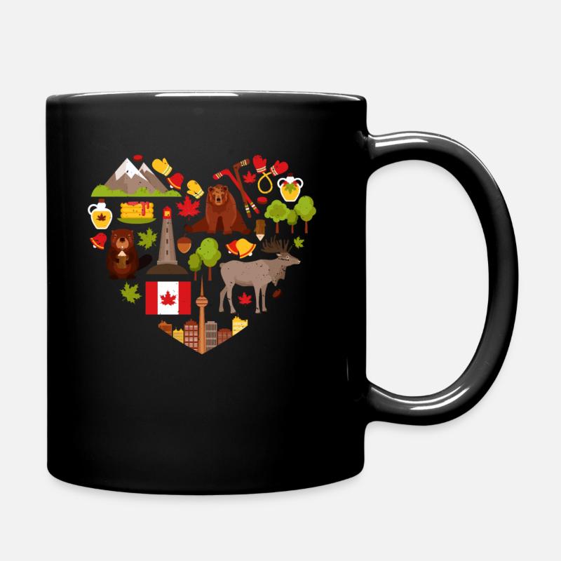 Canadien, Canada, Feuille d’érable - Mug uni - noir
