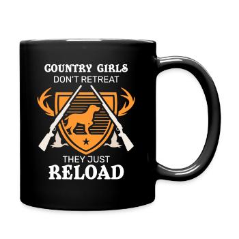 Country Girls Ziehen Nicht Zurück Sie laden nach - Tasse einfarbig - Schwarz - Rechts