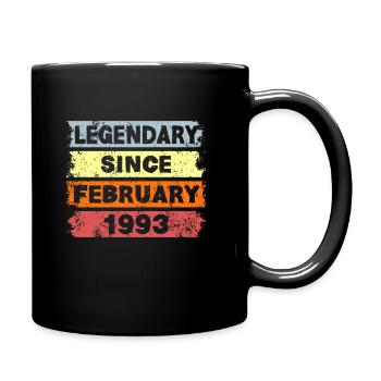 Legendary since February 1993 - Geburtstag - Tasse einfarbig - Schwarz - Rechts