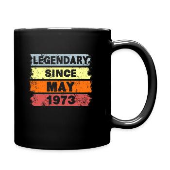 Legendary since May 1973 - Geburtstag - Tasse einfarbig - Schwarz - Rechts