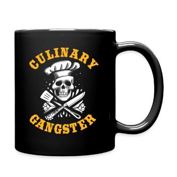 Kulinarischer Gangster, Koch, Kochen, Chefkoch - Tasse einfarbig - Schwarz - Rechts