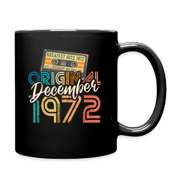 Vintage Cassette Tape Dezember 1972 Geburtstag - Tasse einfarbig - Schwarz - Rechts