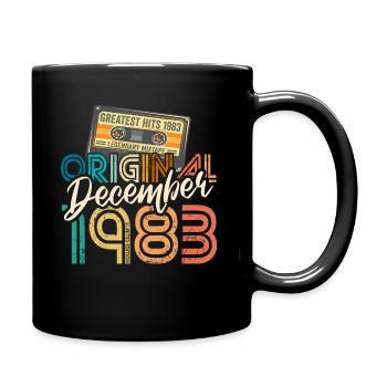 Vintage Cassette Tape Décembre 1983 Anniversaire - Mug uni - noir - Droite