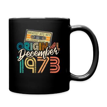 Vintage Cassette Tape Décembre 1973 Anniversaire - Mug uni - noir - Droite