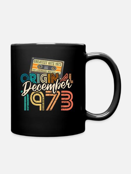 Vintage Cassette Tape Dezember 1973 Geburtstag - Tasse einfarbig - Schwarz