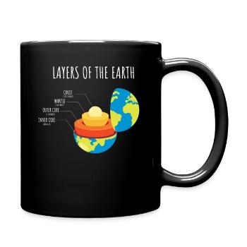 Schichten Der Erde, Wissenschaft, Erde, Planet - Tasse einfarbig - Schwarz - Rechts