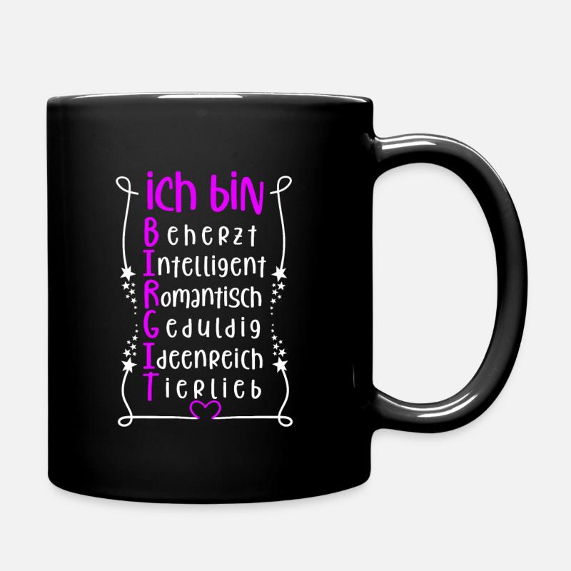 Für den besten Menschen - Ich bin Birgit - Tasse einfarbig - Schwarz
