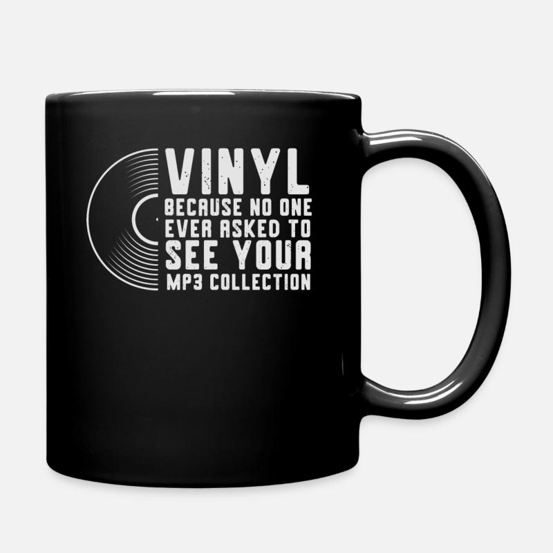 Vinyl, Musikliebhaber, Audiophile - Tasse einfarbig - Schwarz