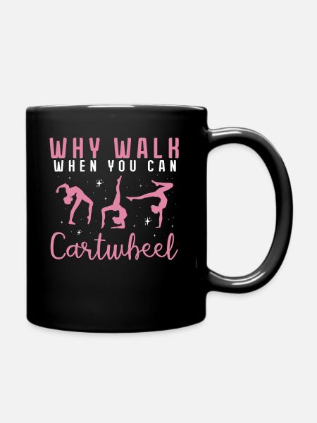 Gymnastik-Wagenrad - Tasse einfarbig - Schwarz