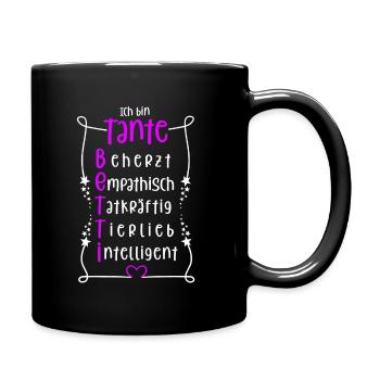 Betti - beste Tante - Tasse einfarbig - Schwarz - Rechts