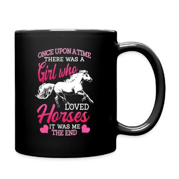 Horse, horses, girls and horses - Full Colour Mug - black - Right
