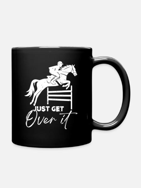 Cheval, chevaux, filles et chevaux - Mug uni - noir