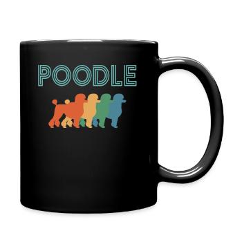 Pudel-Hundeliebhaber, Hunde - Tasse einfarbig - Schwarz - Rechts