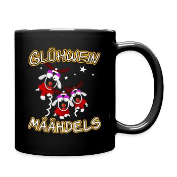 Glühweinmädels - Tasse einfarbig - Schwarz - Rechts